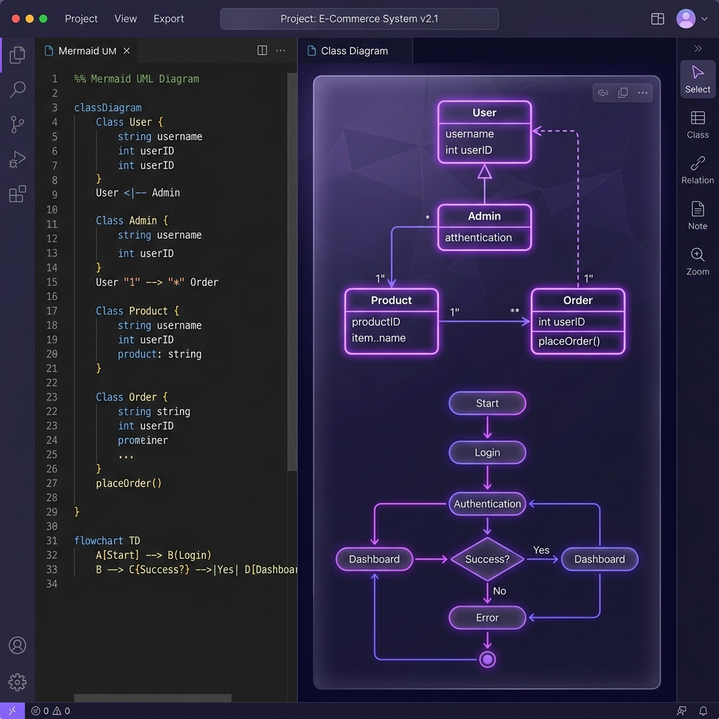 Mermaid UML 디자이너 썸네일